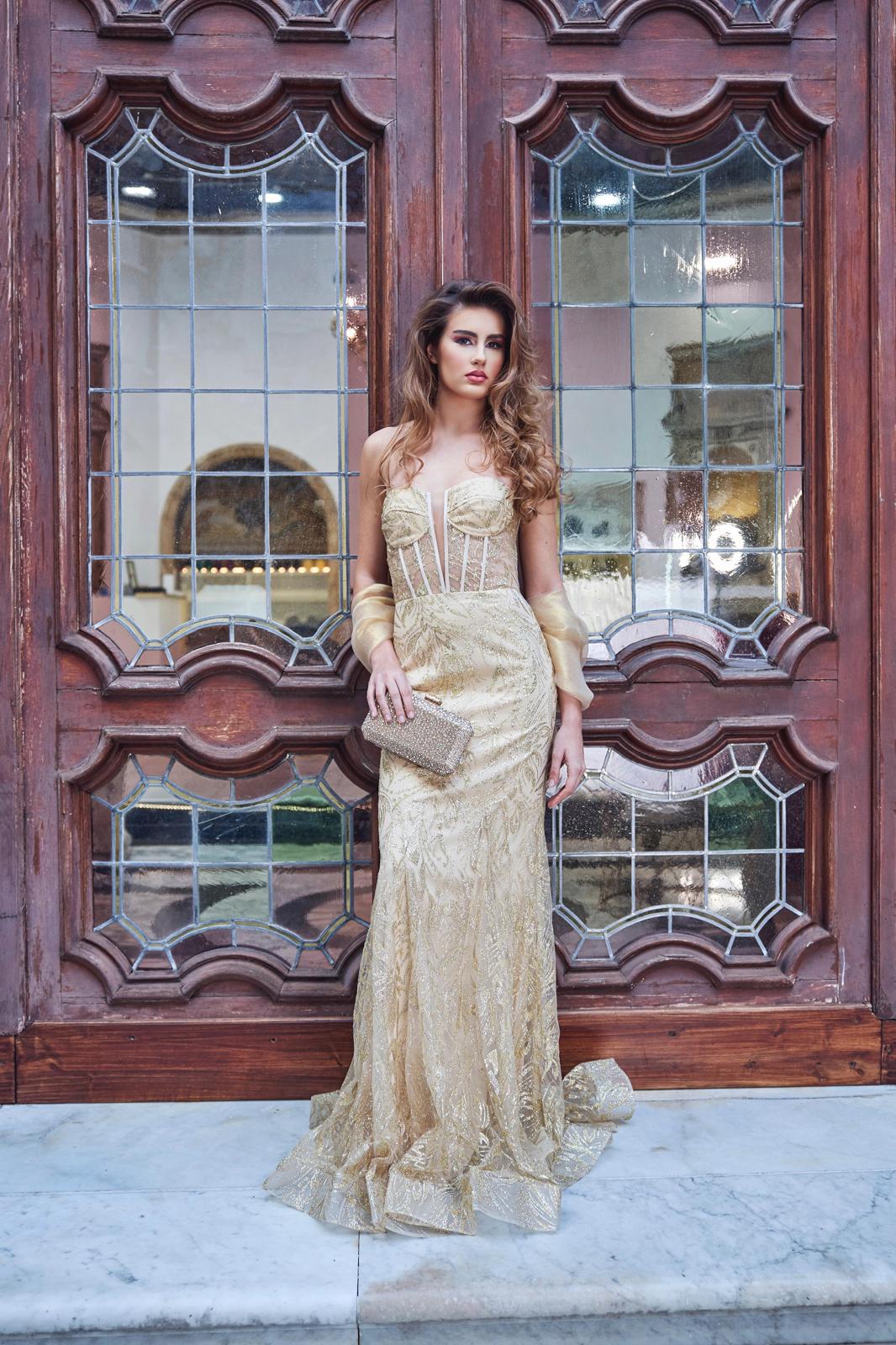 ABITO SIRENA GLITTER CON CORPETTO